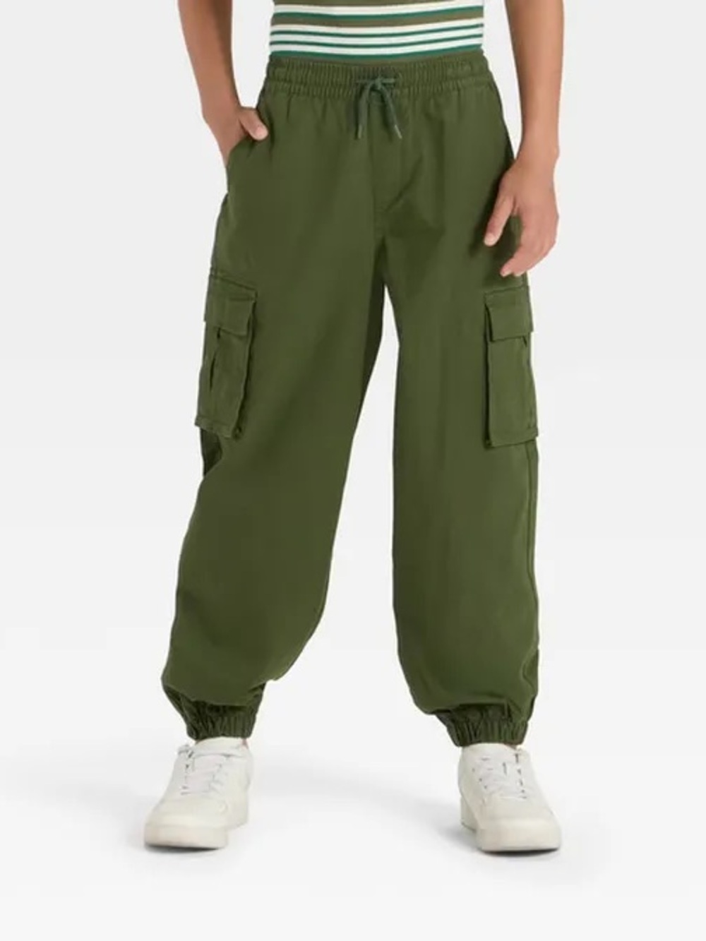 Art Class Kids Olive Green Cargo Jogger Pants size 8